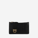 Pinko skinnkortholder med logo