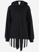 Patou Hoodie With Poplin Insert And Logo