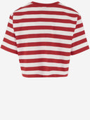 Patou Cotton T Shirt With Logo Striped Pattern