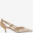 Pinko Monogram Jacquard Fabric Pumps