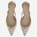 Pinko Monogram Jacquard Fabric Pumps
