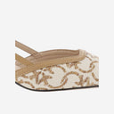 Pinko Monogram Jacquard Fabric Pumps