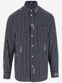 Versace Versace Nautical Stripe Pattern Cotton Shirt