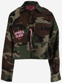 Apres Surf Cotton Crop Jacket With Logo