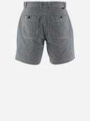 Woolrich Stretch Cotton Short Pants With Striped Pattern