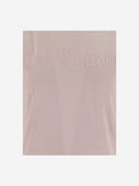 Off White Stretch Cotton T Shirt With Logo