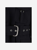 Giacca di cotone bianca con cintura