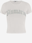 Blumarine stretch coton t-shirt avec logo