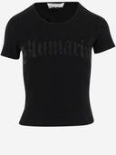 Blumarine Stretch Cotton T Shirt With Logo