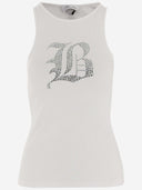 Blumarine stretch katoenen tanktop met logo