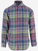 Polo Ralph Lauren Linen Shirt con modello di controllo