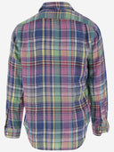 Polo Ralph Lauren Linen Shirt con modello di controllo