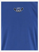 Off White Cotton Bandana T Shirt With Logo
