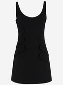 Versace lana miscela dritta minidress