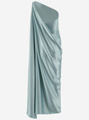 Stephan Janson Draped Satin Dress