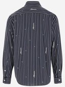 Versace Versace Nautical Stripe Pattern Cotton Shirt