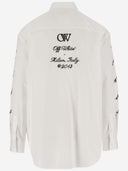 Off White Cotton Shirt With Logo