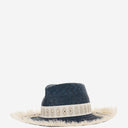 Ferruccio Vecchi Stroh und Viskose -Mischhut mit Stickerei