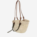 로고가있는 Filippo 카타르지 밀짚 가방