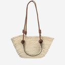 로고가있는 Filippo 카타르지 밀짚 가방