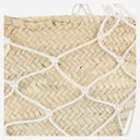 Filippo Catarzi Straw And Cotton Bag With Leather Details
