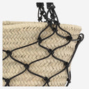 Paille Filippo Catarzi et sac en coton avec détails en cuir