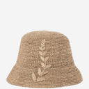 Chapeau Ibeliv Raffia avec motif floral
