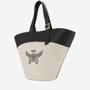 Mcm Cotton Canvas And Leather Himmel Shoulder Bag