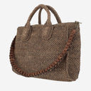 Ibeliv Raffia Bag With Leather Details