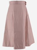 Partow lang læder nederdel