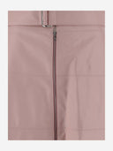 Partow lang læder nederdel