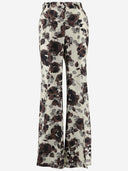 Pantalon de soie Alberto Biani avec motif floral