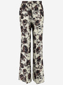 Pantalon de soie Alberto Biani avec motif floral