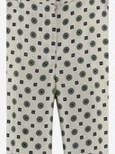 Pantaloni di seta Alberto biani con motivo grafico