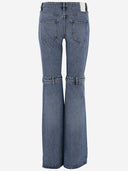 Des jeans évasés de Coperni en denim de coton
