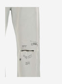 Jeans de mezclilla de algodón de garabato dorado