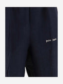 Palm Angels Cotton Track Pants With Logo