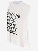 Sacai Cotton Top With Slogan Print