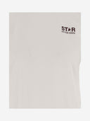 Camiseta de algodón de ganso dorado con logotipo