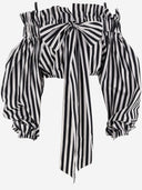 Patou Striped Cotton Crop Top