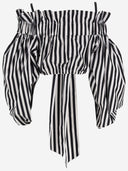 Patou Striped Cotton Crop Top
