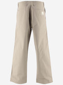 Emporio Armani Wide Leg Pants In Stretch Cotton