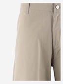Emporio Armani Wide Leg Pants In Stretch Cotton
