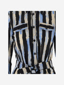 Pinko Striped Cotton Chemisier