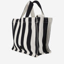 Patou Small Cotton Canvas Tote Bag With Striped Pattern
