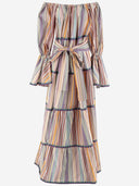 Flora Sardalos Cotton Maxi Dress With Striped Pattern