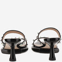 Francesca Bellavita Lilith Leather Mules With Rhinestones