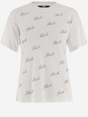 Karl Lagerfeld katoenen t -shirt met strass
