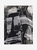 Off White Silk Dress With Graphic Print