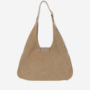 Pinko Suede Hobo Bag Big With Logo
